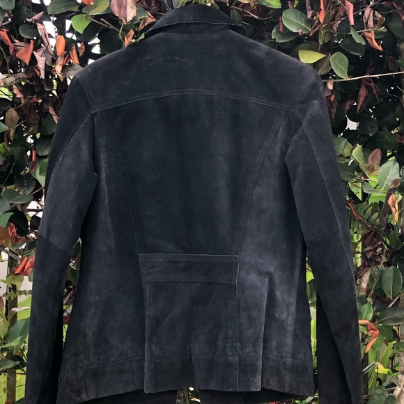 Suede Jacket. Black. Size Small - Picture 3 of 3